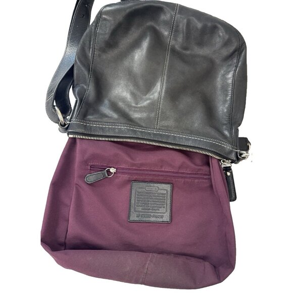 Coach Chelsea Buckle Black Leather Crossbody Shoulder Bag Classic Minimal F14018 - Picture 15 of 16